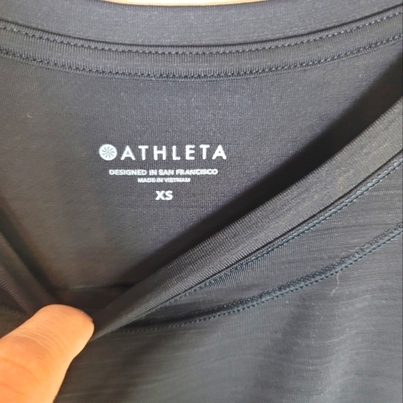 ATHLETA SLEEVELESS TANK DRESS IN BLACK, W POCKETS, SZ XS - Picture 3 of 10